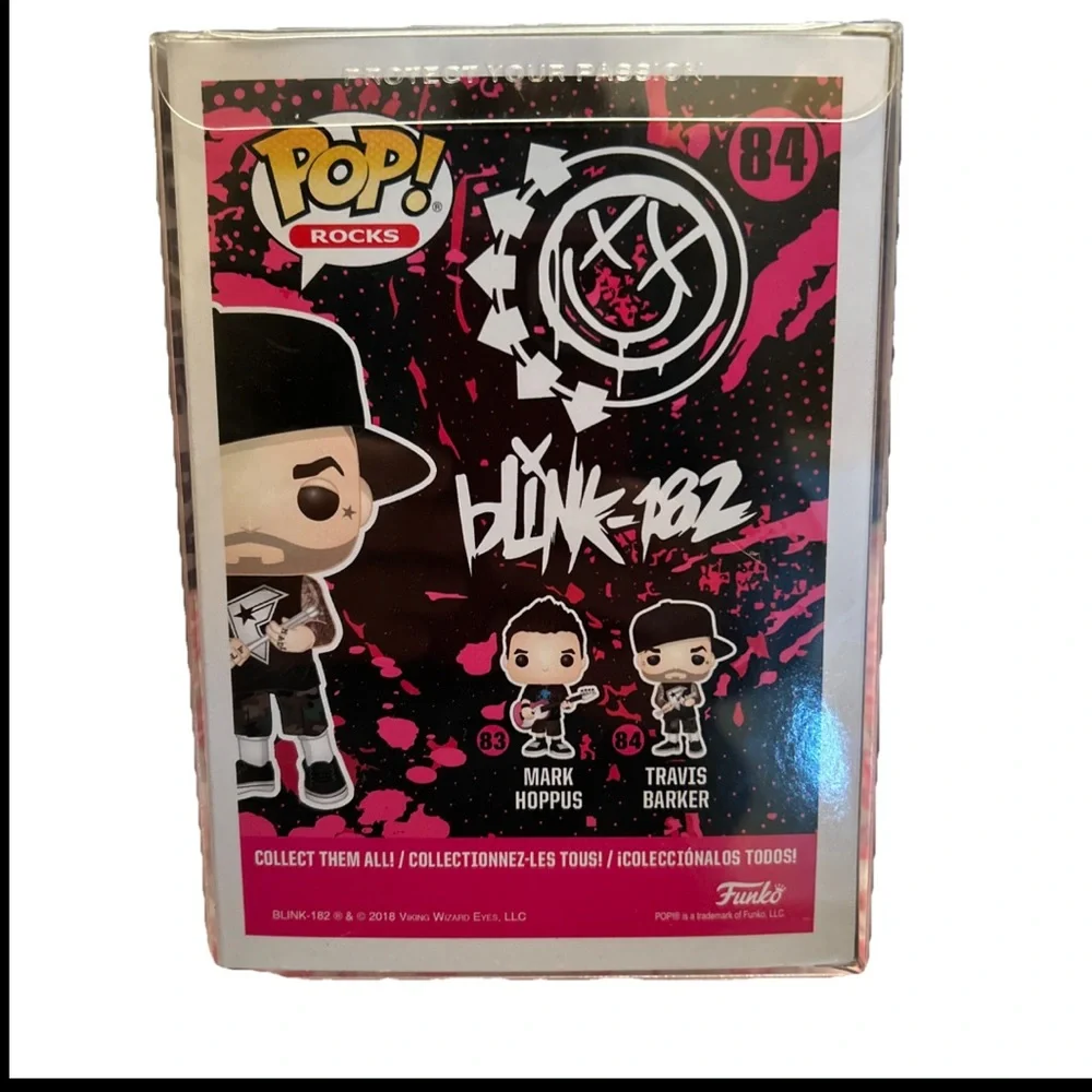 Funko POP! Rocks Blink 182 Travis Barker #84 Vinyl Figure New Vaulted Vinyl Case - Picture 2 of 6